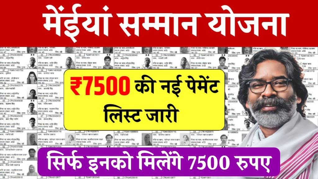 Maiya Samman Yojana Rs 7500 List